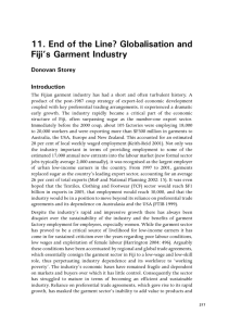 Globalisation and Fiji's Garment Industry