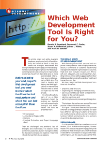 Which Web Development Tool Is Right for You?