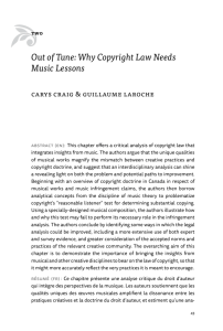 Out of Tune: Why Copyright Law Needs Music Lessons