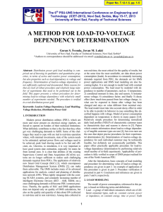 A METHOD FOR LOAD-TO-VOLTAGE DEPENDENCY