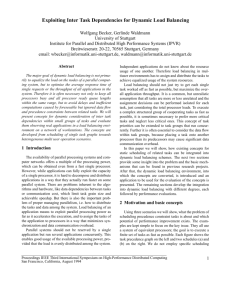 Exploiting Inter Task Dependencies for Dynamic Load Balancing