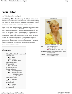 Paris Hilton - Wikipedia, the free encyclopedia