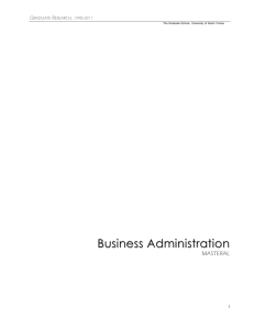 Business Administration - UST - Graduate School