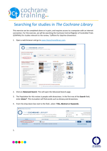 Searching CENTRAL exercise