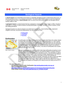 Introduction to NRC Geological Hazards