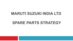 MARUTI SUZUKI INDIA LTD SPARE PARTS STRATEGY