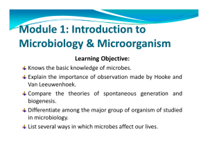 Module 1: Introduction to Microbiology & Microorganism
