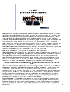 2020 Selection and Placement PPT Sample