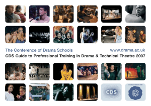 1CDS Guide to Professional Training in Drama and Technical