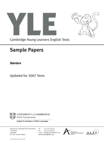YLE Sample Papers