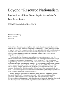 Beyond "Resource Nationalism:" Implications of State Ownership in