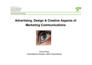Advertising, Design & Creative Aspects of Marketing Communications