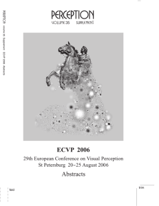 Ecvp (2006) Conference program - Wexler, Mark