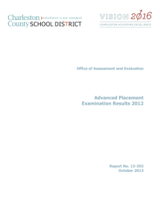 Advanced Placement Examination Results 2012