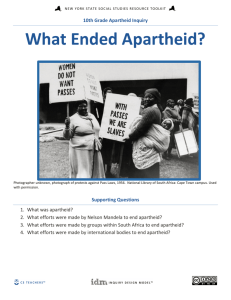 What Ended Apartheid?