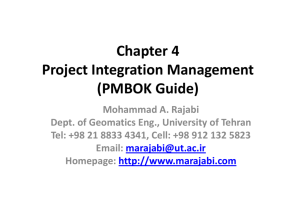 Chapter 4 Project Integration Management (PMBOK Guide)
