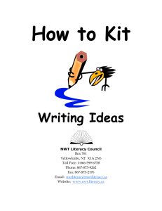 Writing Ideas - NWT Literacy Council