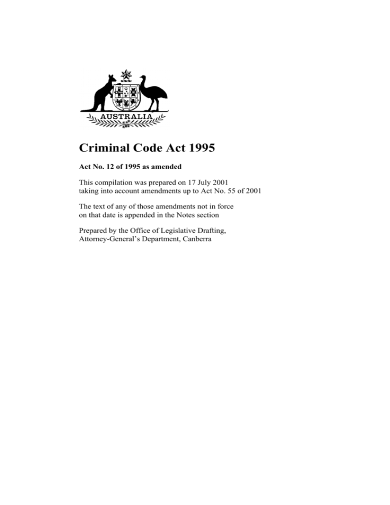 Criminal Code Act 1995