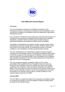 ILAC MRA 2012 Annual Report