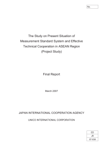 Final Report The Study on Present Situation of Measurement