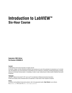 Six hour LABVIEW tutorial