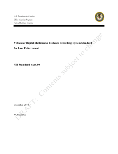 Vehicular Digital Multimedia Evidence Recording System Standard