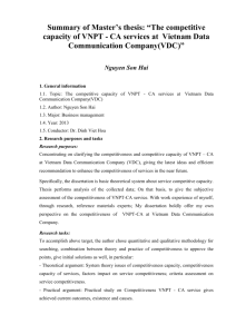 The competitive capacity of VNPT - CA services at Vietnam Data