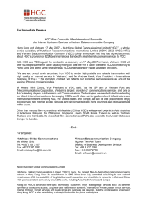 For Immediate Release - Hutchison Global Communications