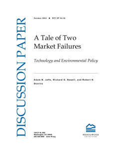 A Tale of Two Market Failures: Technology and Environmental Policy