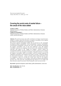 Covering the social costs of market failure – the unsub of