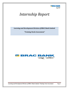 Internship Report - BRAC University Institutional Repository