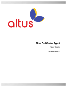 Altus Call Center Agent User Guide R16v1.2