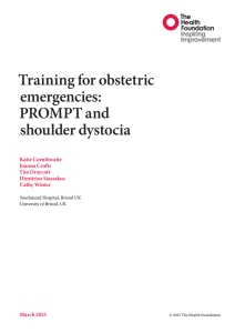 PROMPT and shoulder dystocia - Patient Safety Resource Centre
