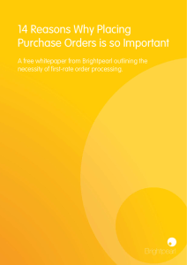 14 Reasons Why Placing Purchase Orders is so