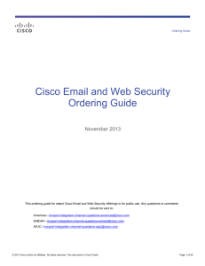 Cisco Email and Web Security Ordering Guide