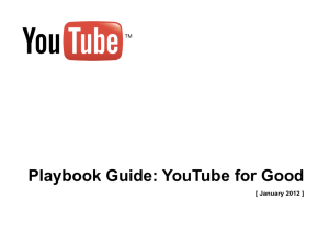 Playbook Guide: YouTube for Good