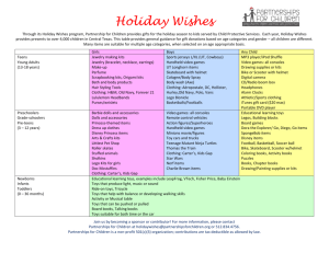 Holiday Wishes - Partnerships for Children