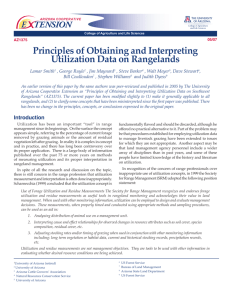 Principles of Obtaining and Interpreting Utilization Data on