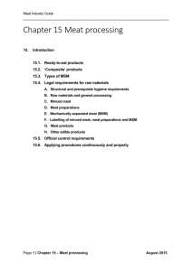 Chapter 15 Meat processing