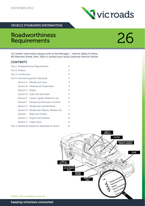 Roadworthiness Requirements