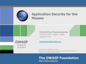 The OWASP Foundation OWASP