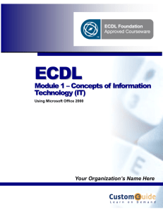 Module1–Conceptsof Information Technology(IT)