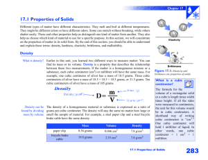 17.1 Properties of Solids