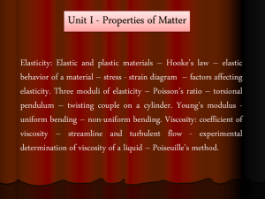 Unit I - Properties of Matter