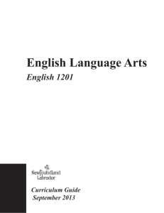 English 1201 Curriculum Guide - Education