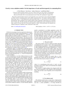 Gravity versus radiation models: On the importance of scale and