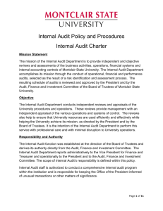 Internal Audit Policy and Procedure Manual