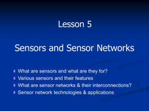 Sensors and Sensor Networks