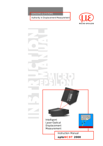 Intelligent Laser-Optical Displacement Measurement Instruction