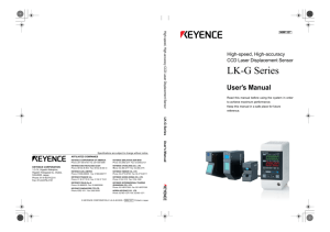 LK-G Series User's Manual